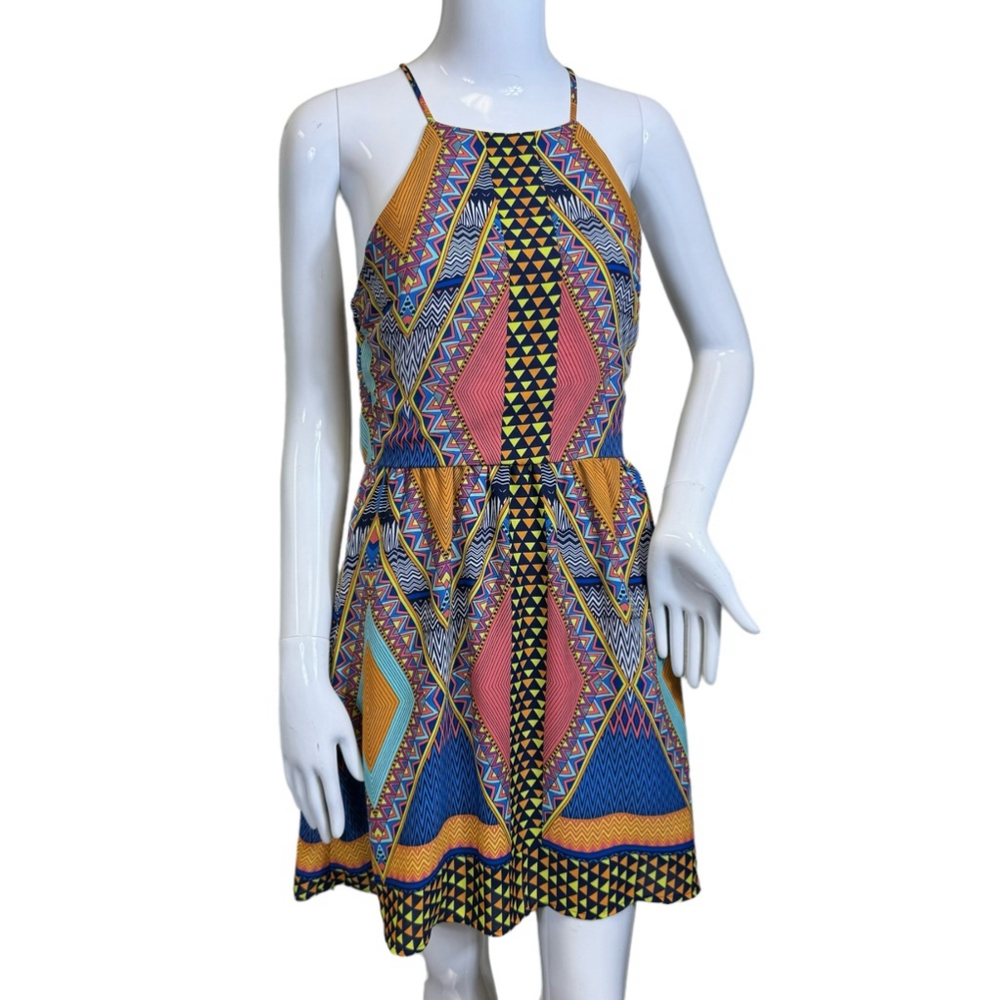 Gianni Bini Aztec A-line Halter Neck Spaghetti Strap Sleeveless women’s small